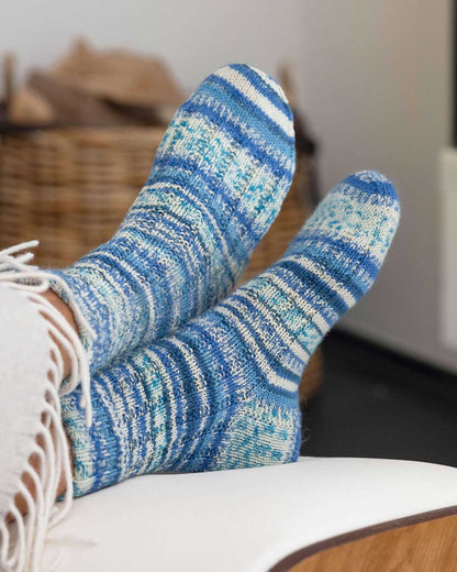 Anleitung Socken mit Krausrippenmuster