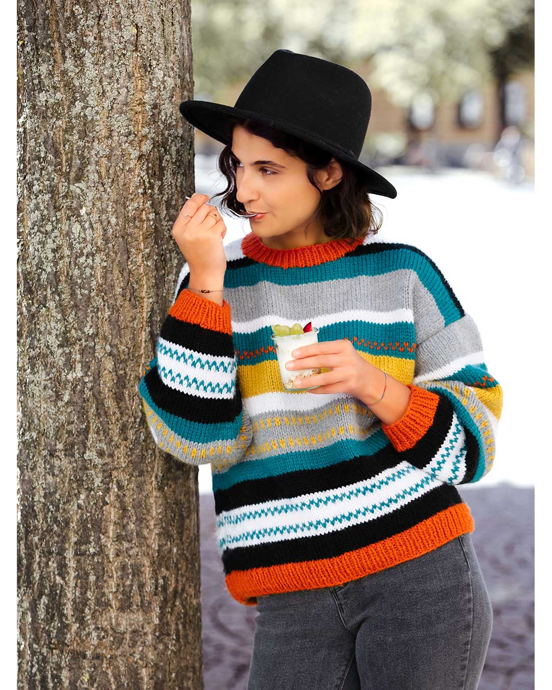 Anleitung Pullover mit Streifen