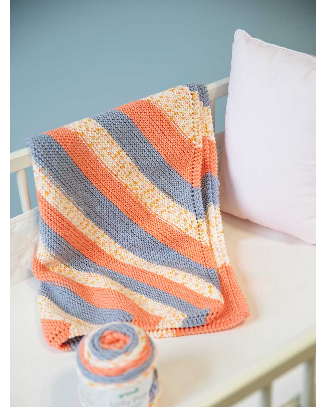 Anleitung Babydecke diagonal gestrickt