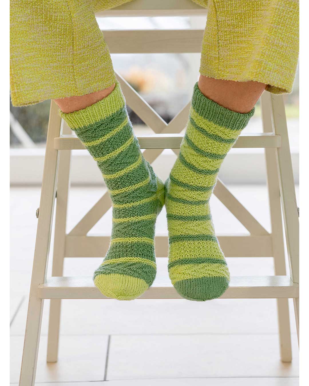 Anleitung Aktion Grüne Socke: Frauenpower-Socken mit Strukturmuster