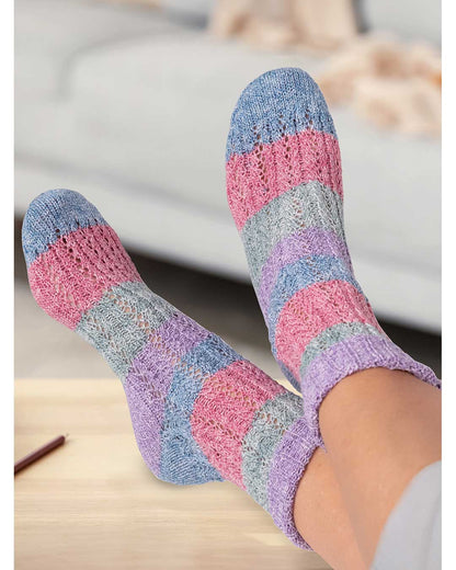 Anleitung Socken mit Lochmuster