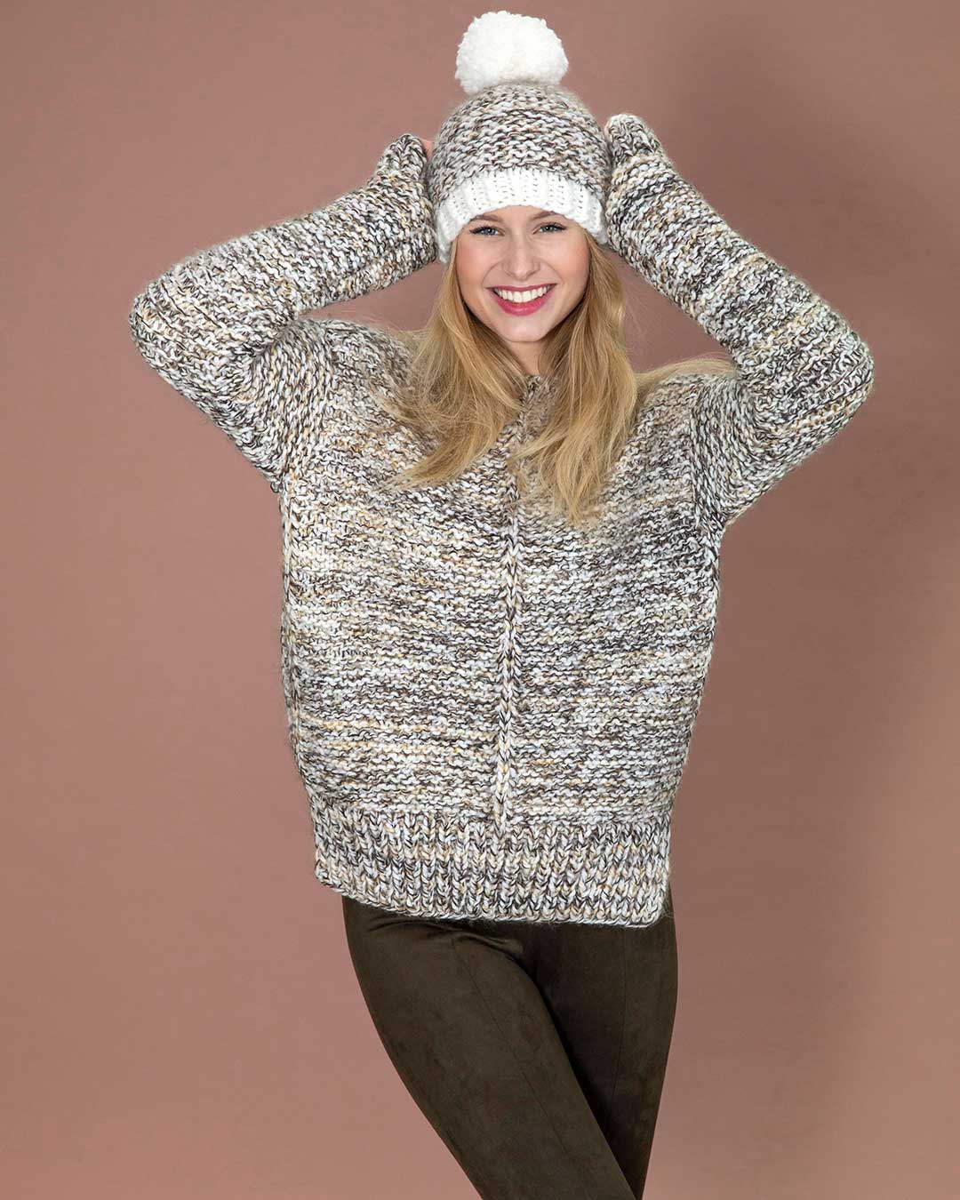 Anleitung Pulli kraus rechts mit Patentmasche