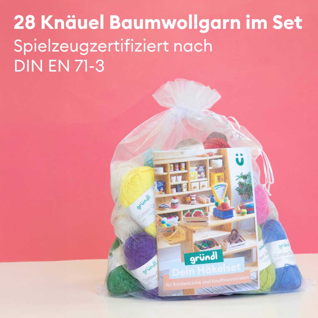 Häkelset Kinderküche und Kaufmannsladen