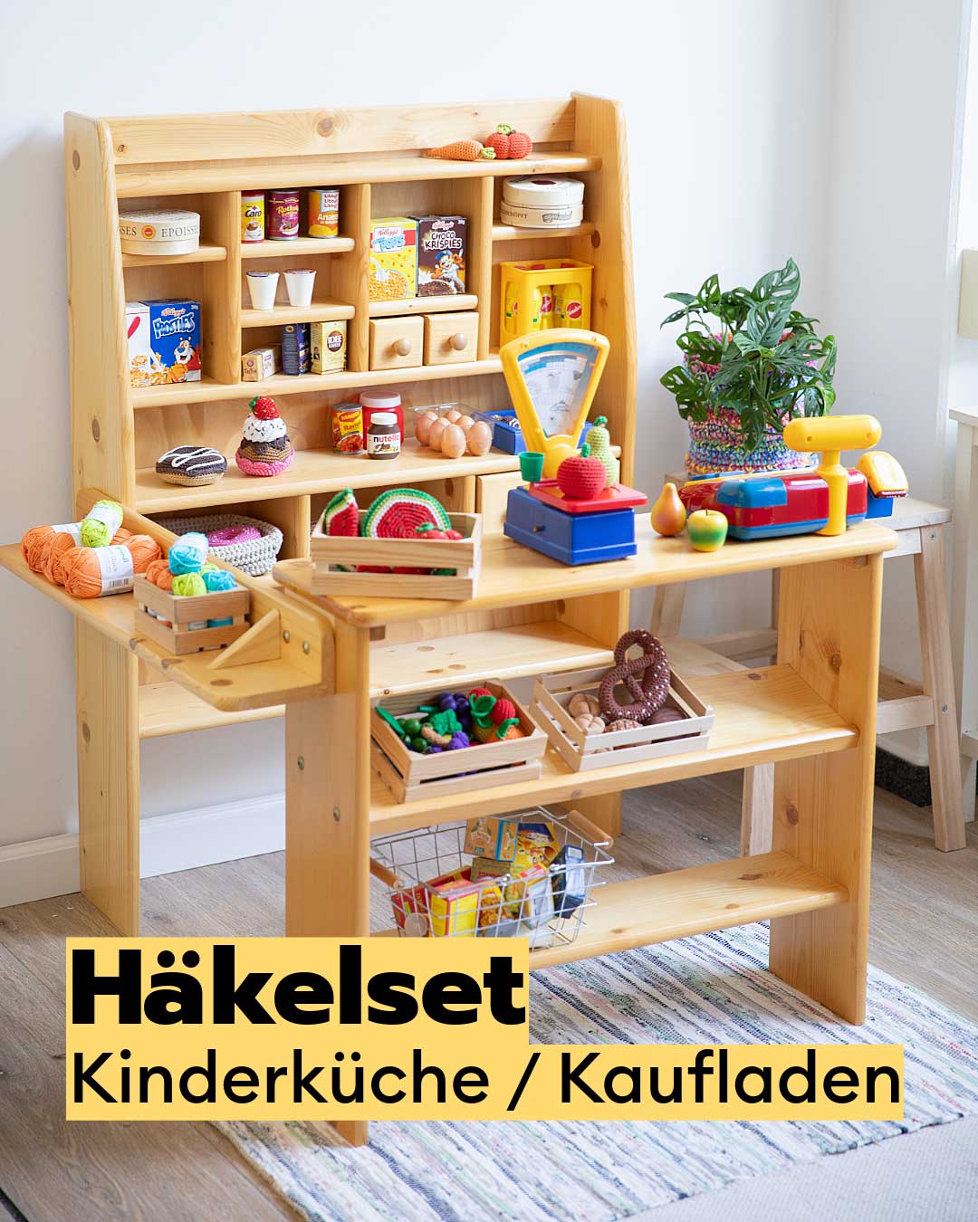 Häkelset Kinderküche und Kaufmannsladen
