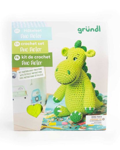 Häkeltiere, Häkelset in BOX - Dino