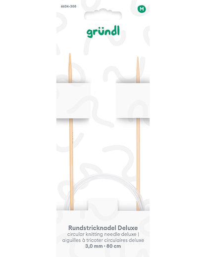 Deluxe circular knitting needle, 80 cm