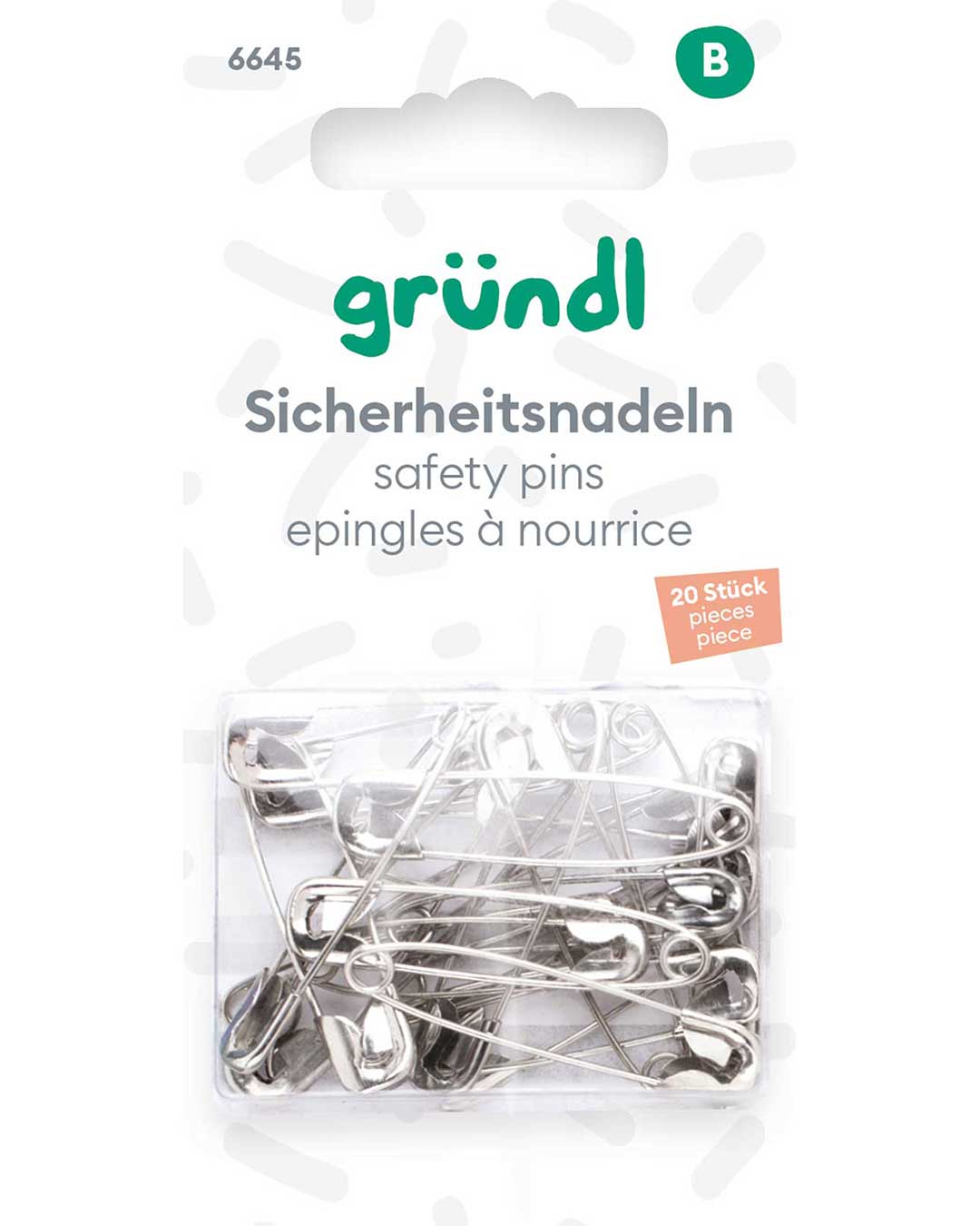 Safety pins, 20 pieces