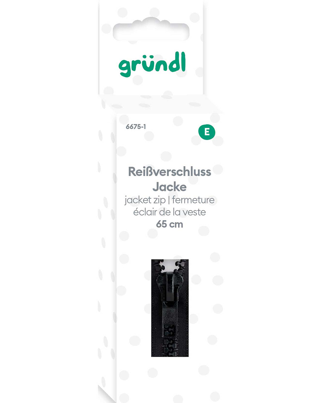 Reißverschluss Jacken, 65 cm