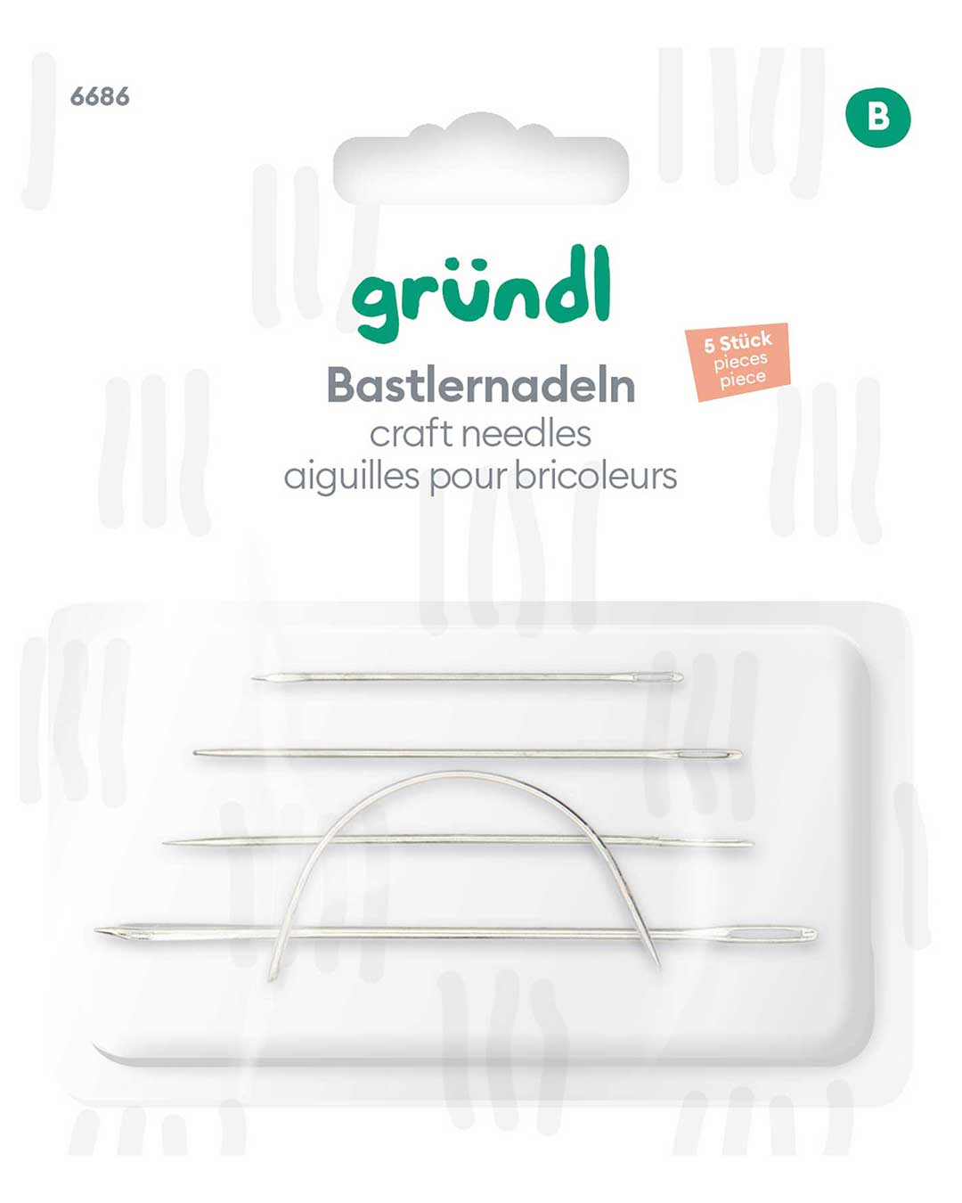 Craft needles, 5 pieces