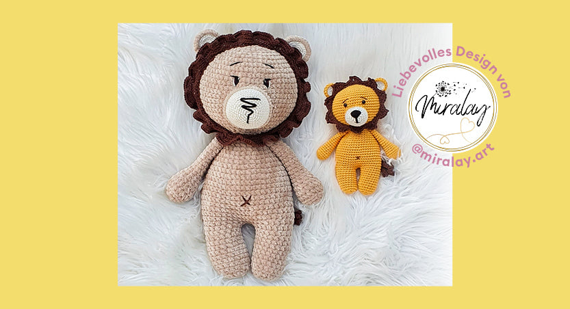 Lions au crochet en collaboration avec Miralay.Art