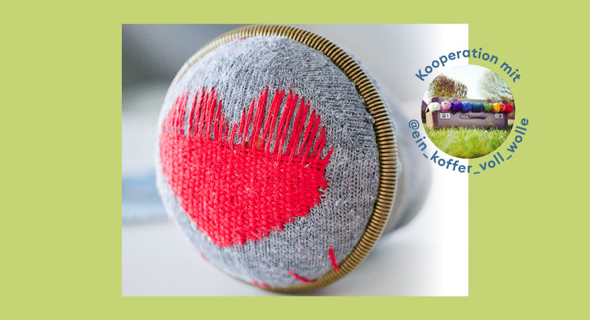 Stopfer de chaussettes créatif avec Sarah de @ein_koffer_voll_wolle
