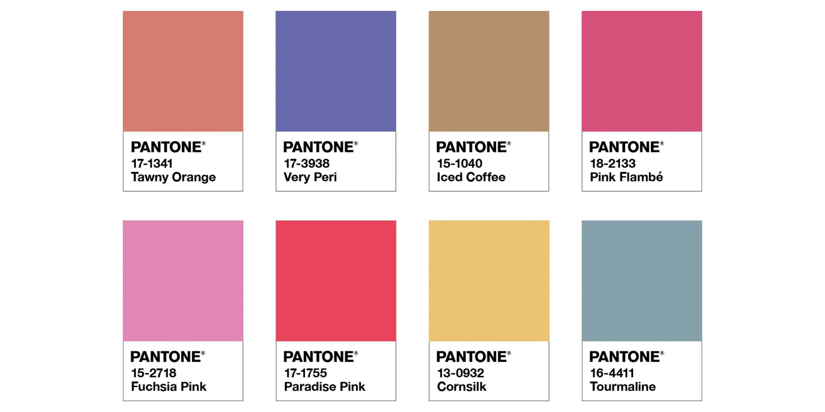 kanllige sommerliche Farbpalette rund um Trendfarbe 