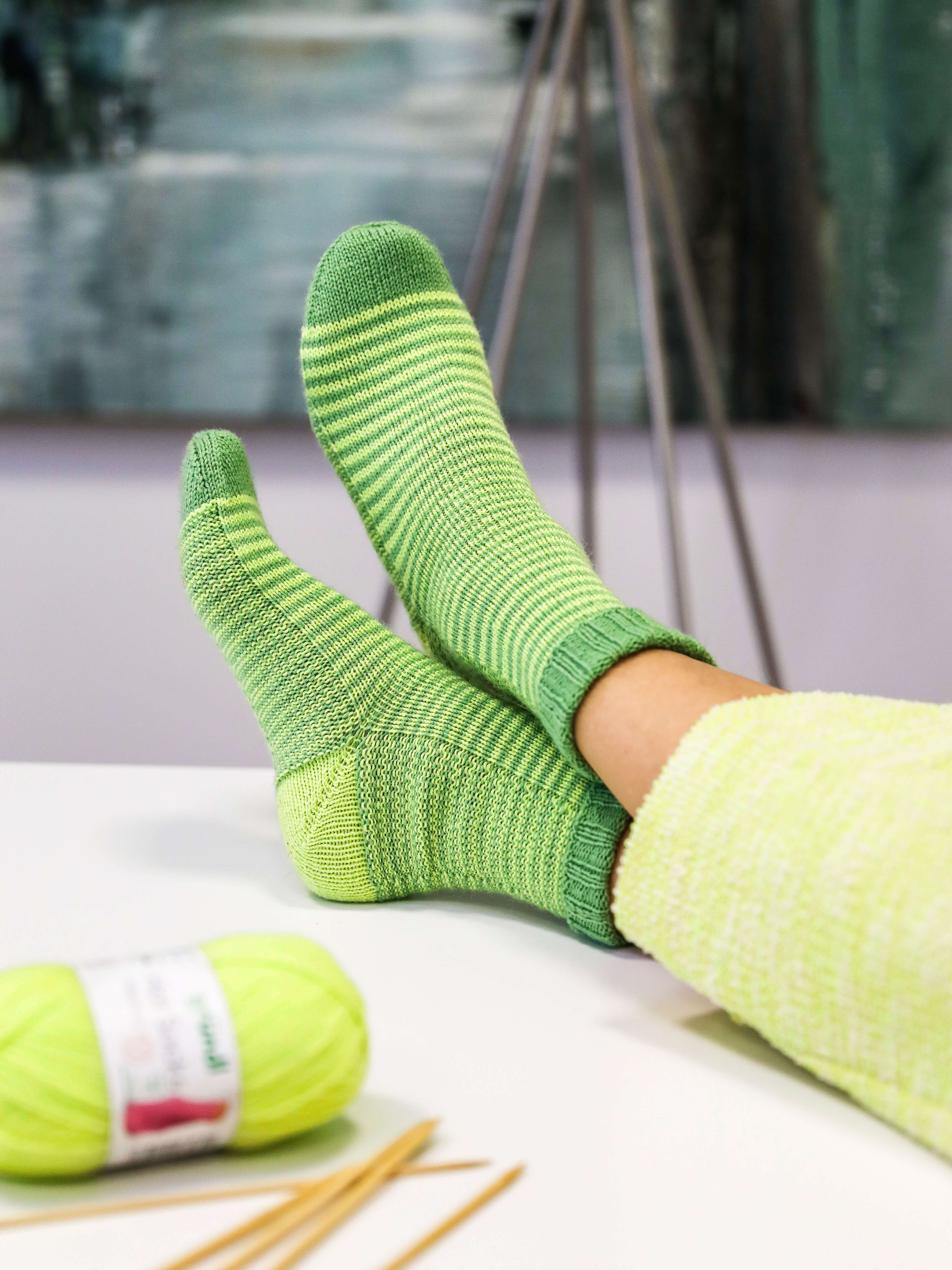 Aktion Grüne Socke: Frauenpower-Ringelsocke