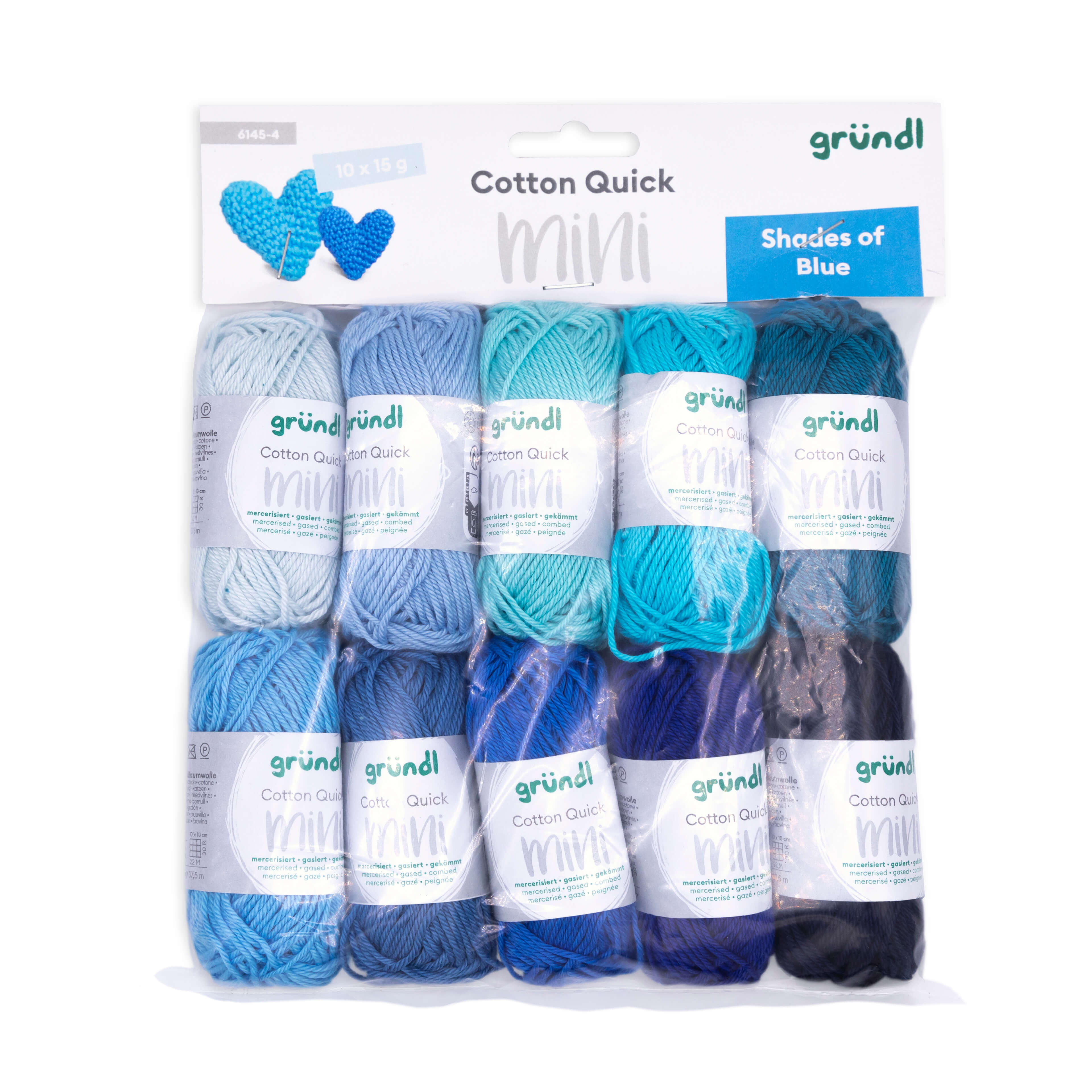 Cotton Quick Mini Shades 10 x 15 g - blau