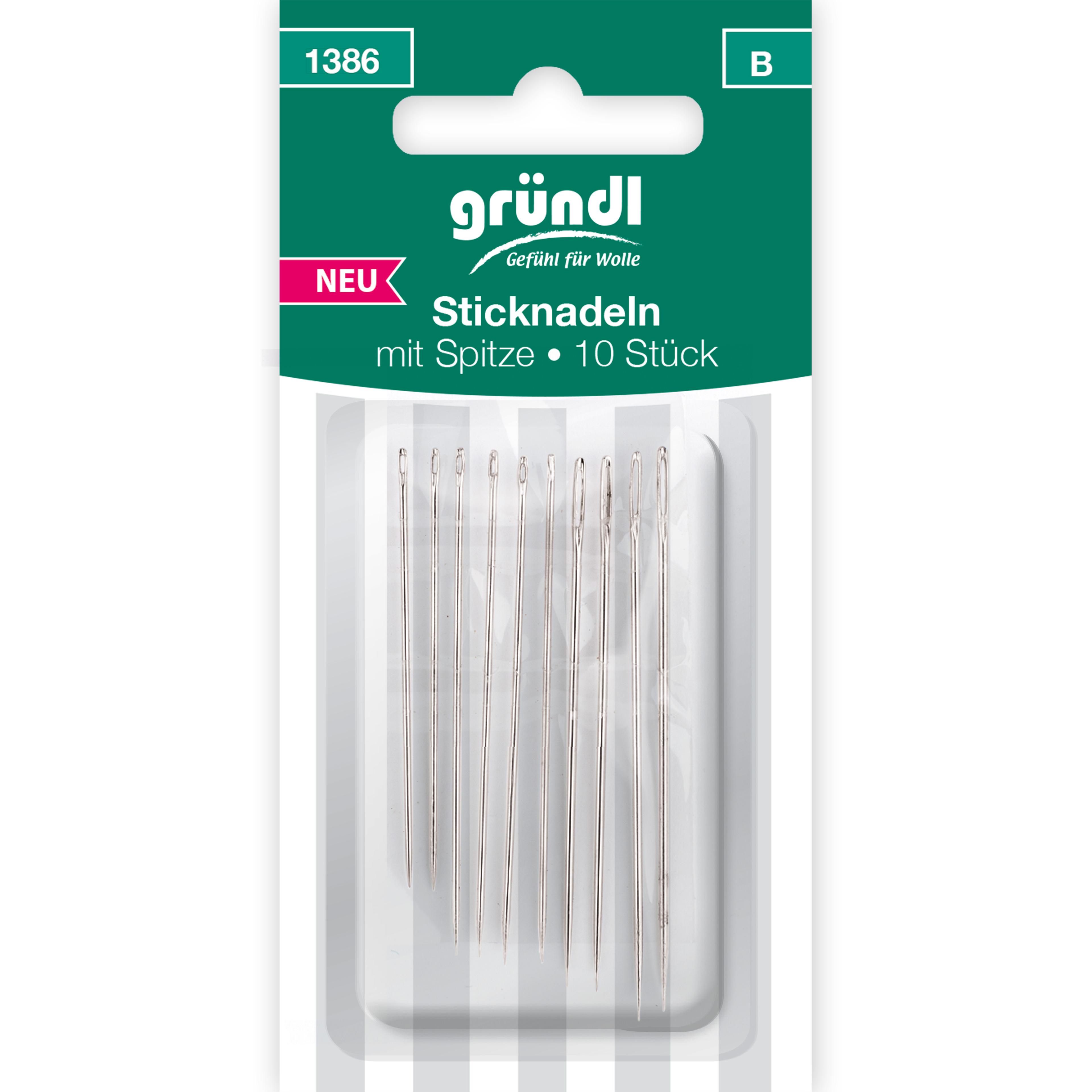 Embroidery needles with point, 10 pieces