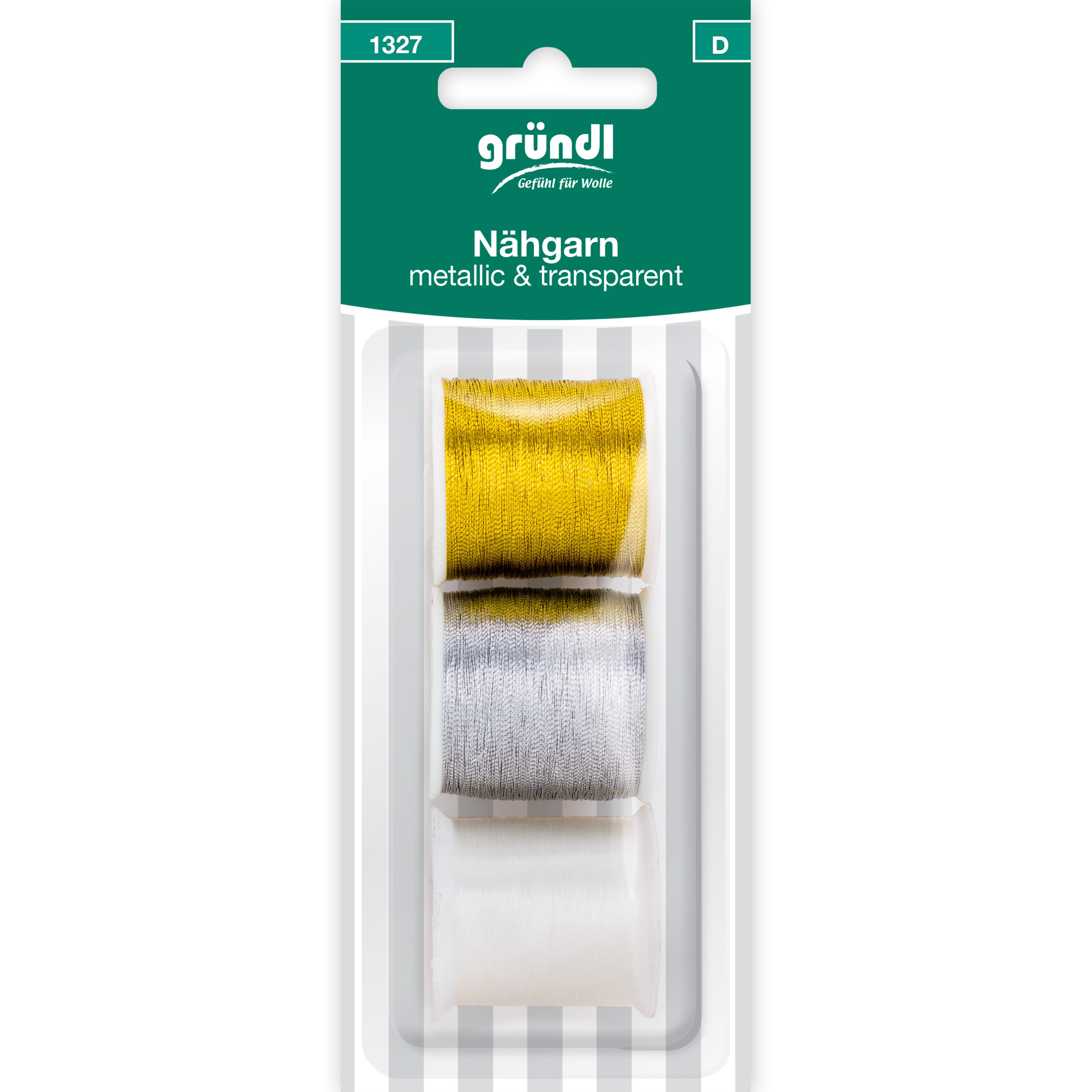 Sewing thread – metallic & transparent, 100 m