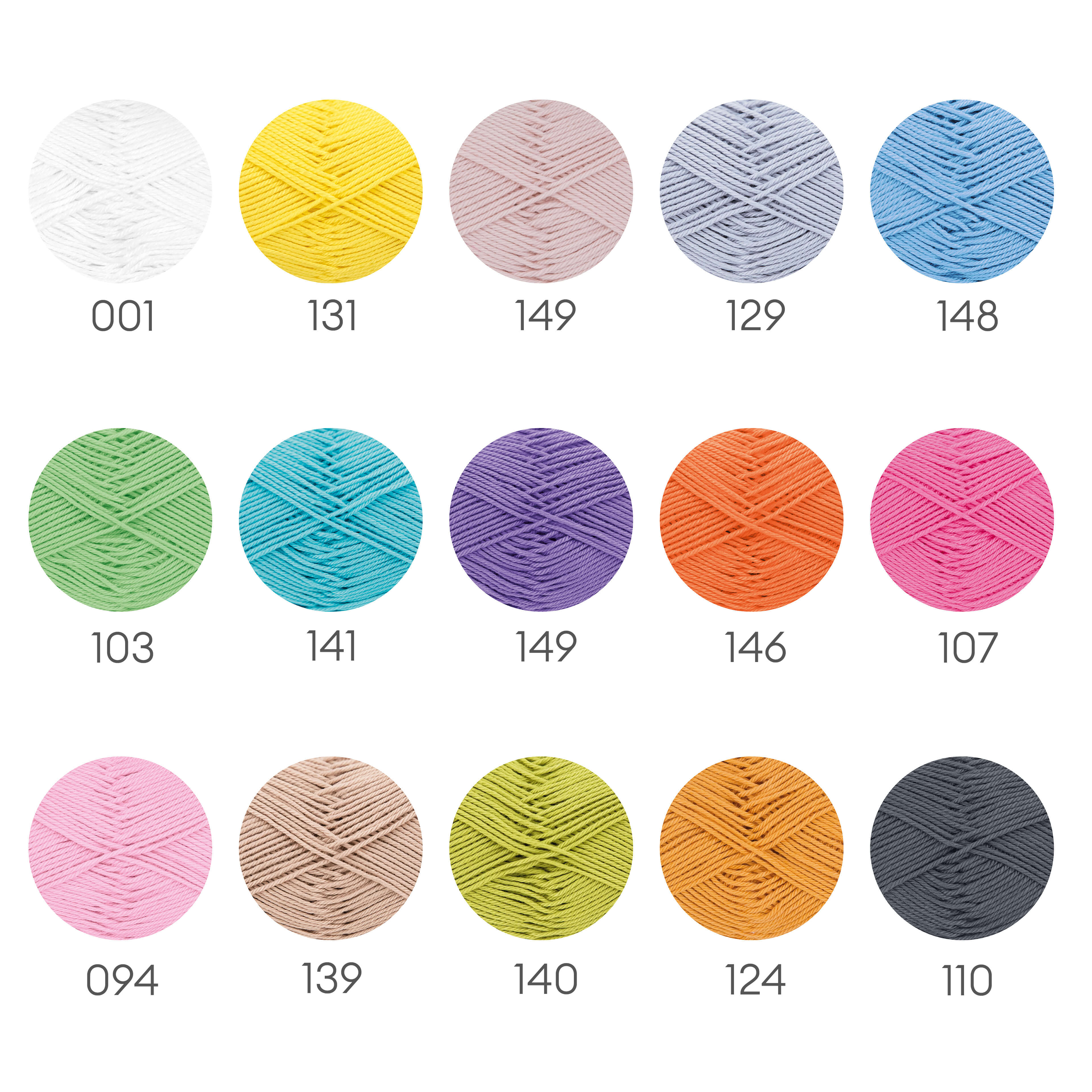 Cotton Quick Minis, Pastell, 15 x 20 g Box - 15 Pastellfarben